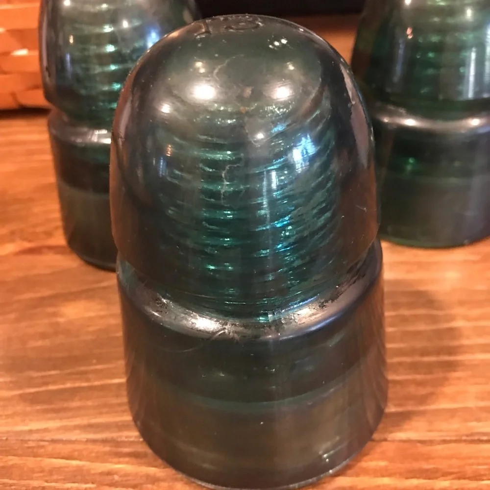 ▪️VINTAGE 1900’s Glass Beehive Insulators